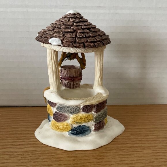 Vintage Lemax Stone Wishing Well Christmas Village Accessory Caldor Made Taiwan - Picture 4 of 11